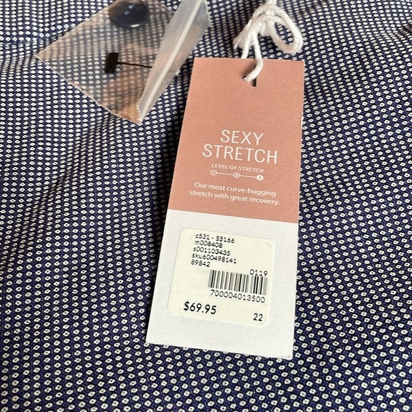 Lane Bryant The Allie Bootcut Pant Blue w/ tiny dot pattern Women’s Plus 22 NWT - Picture 11 of 12